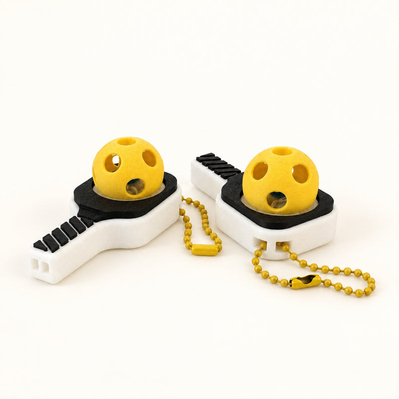 Pickleball Paddle Clickers on a warm ivory background.